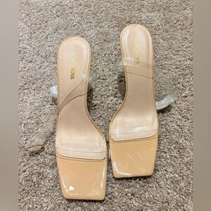 Clear, never worn heels